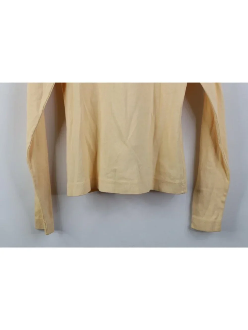 Deadstock Vtg 90s Babydoll Womens Medium Ribbed Cropped Knit Long Sleeve T-Shirt
